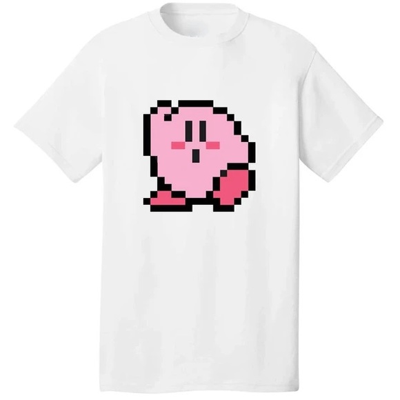 Other - Kirby Nintendo pixel game boy t shirt gamer